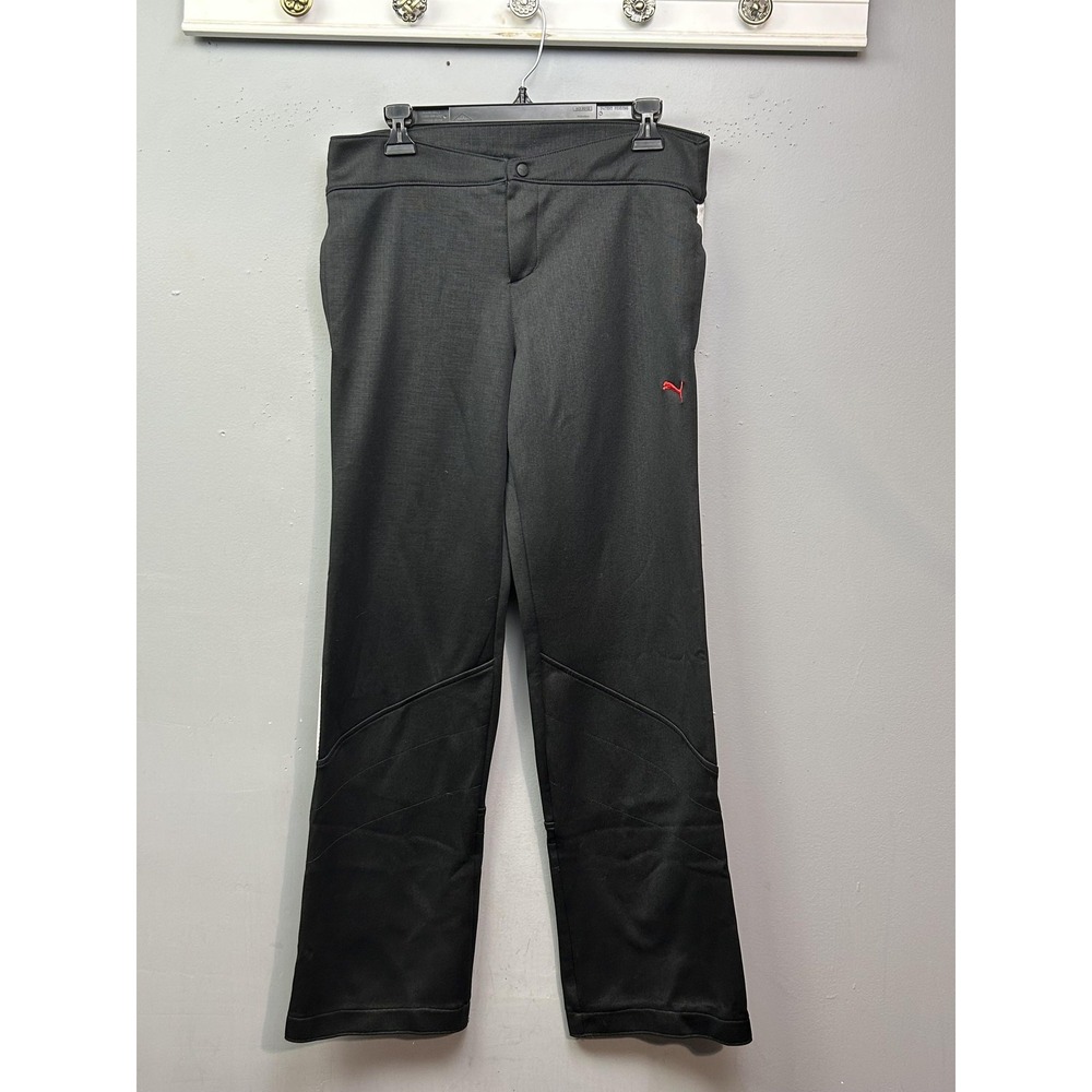 Puma Pants Womens Medium Black Athletic Polyester Blend Art 841233